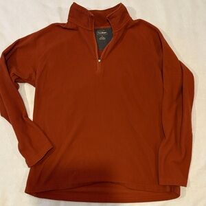 L.L. Bean Brick Red Textured Pullover